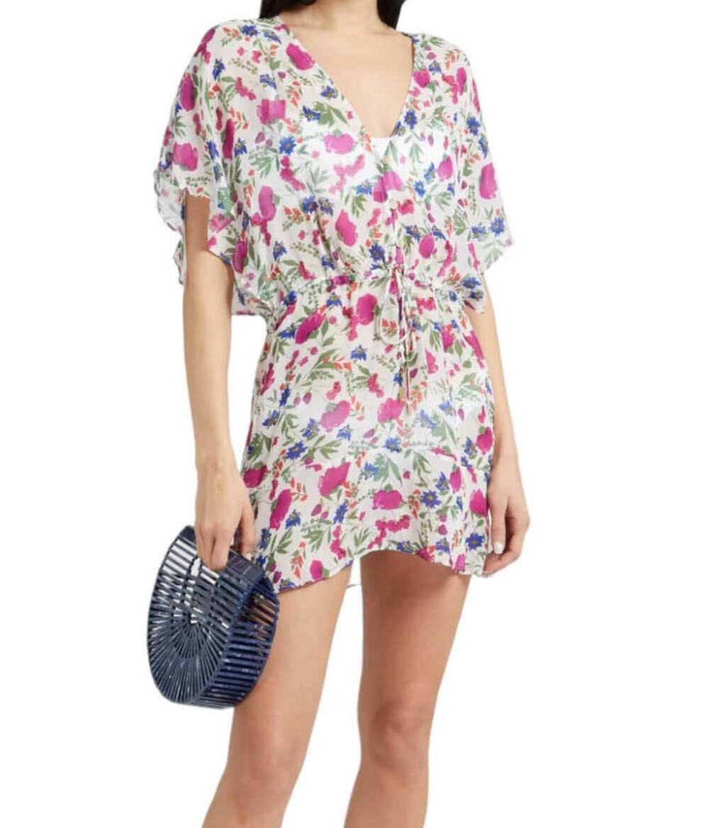 VIX Paula Hermanny kaftan Clover callie floral print chiffon X-Small XS